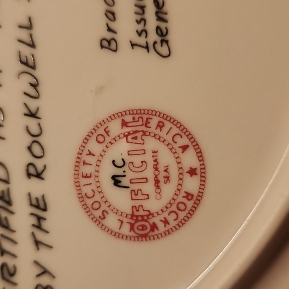 Normam Rockwell's Third In Light Campaign Series Plate "Father's Help" - Picture 3 of 5